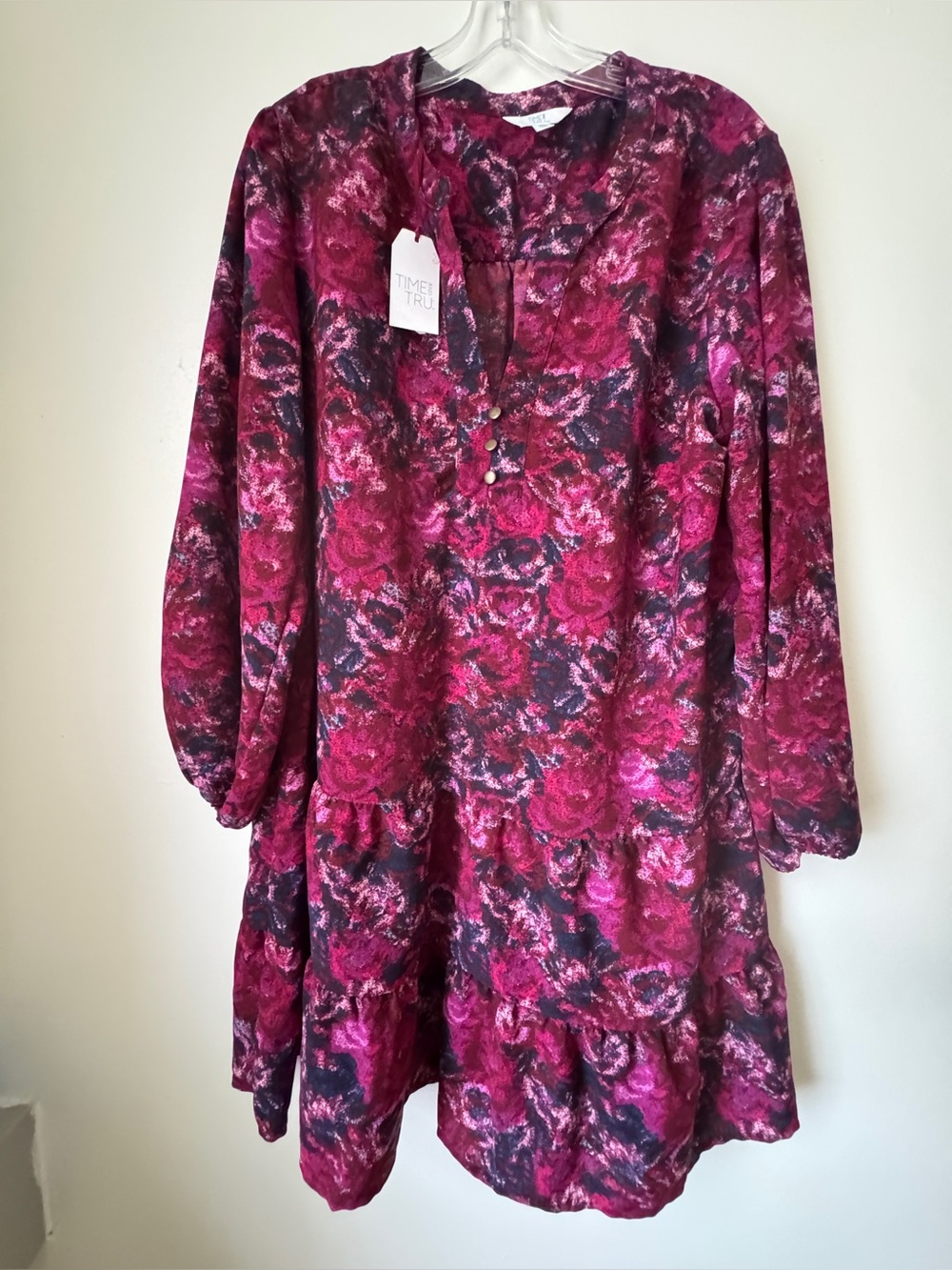 Time and Tru Floral Tunic Top XXL Size 20 NWT